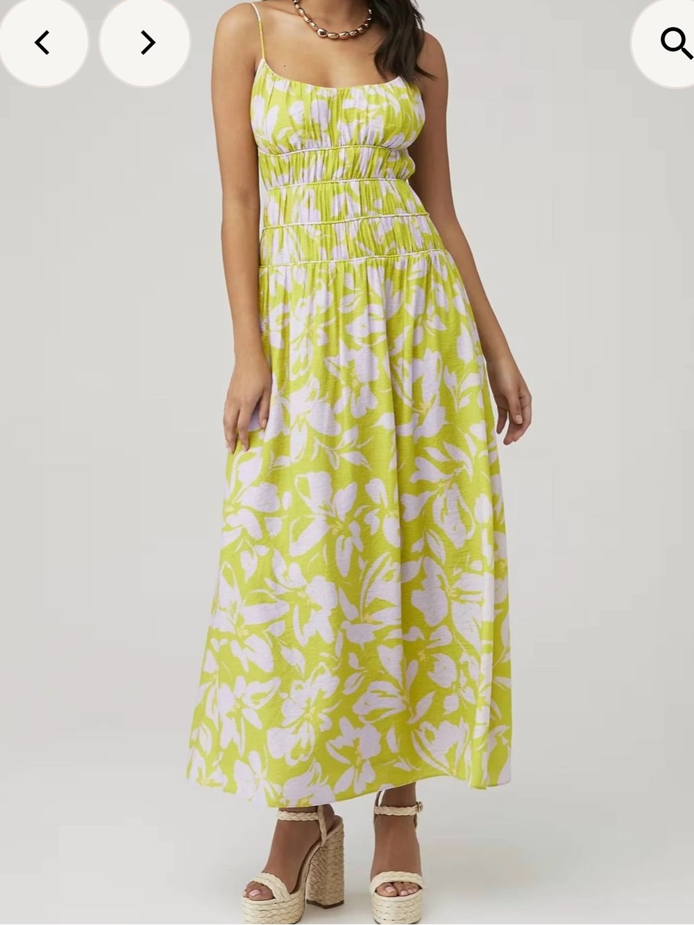 ASTR the label “Andrina” drop waist tie back maxi dress